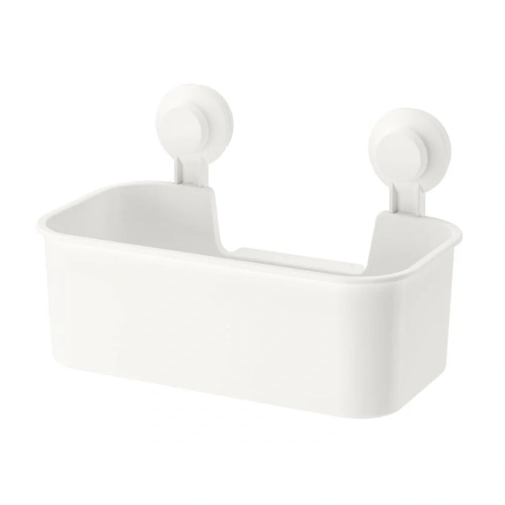 IKEA - TISKEN Basket with Suction Cup White